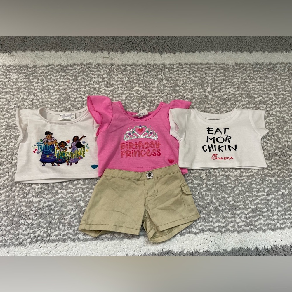Build-a-Bear Workshop Lot of 4 Shirts and Shorts